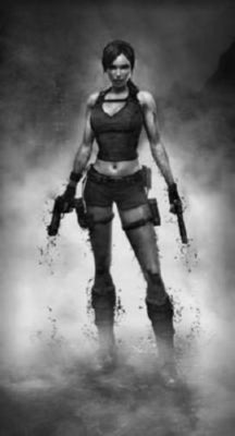 Tomb Raider Underworld Poster Black and White Poster 24x36 The Poster Depot
