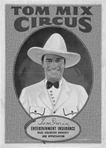 Tom Mix black and white poster