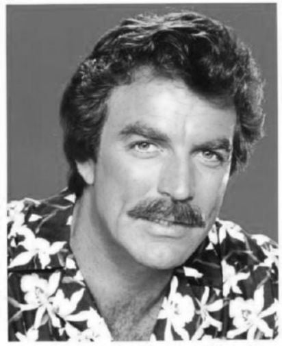 Tom Selleck black and white poster