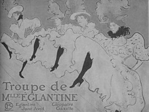 Toulouse Lautrec Poster Black and White Mini Poster 11"x17"