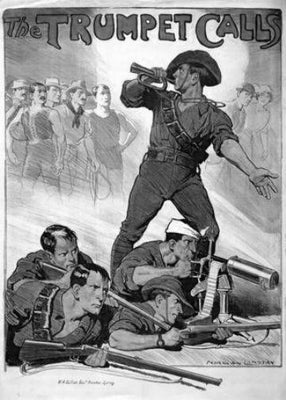 Trumpetcalls black and white poster