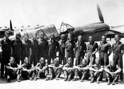 Tuskegee Airmen black and white poster