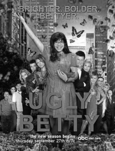 Ugly Betty Poster Black and White Mini Poster 11