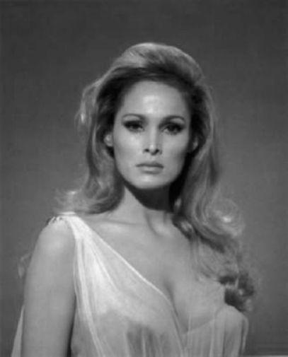 Ursula Andress black and white poster