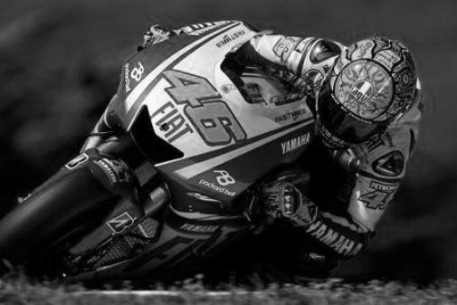 Valentino Rossi black and white poster