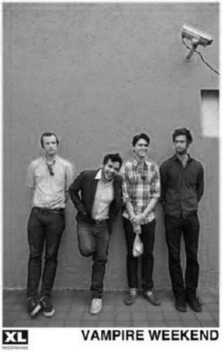 Vampire Weekend Poster Black and White Mini Poster 11