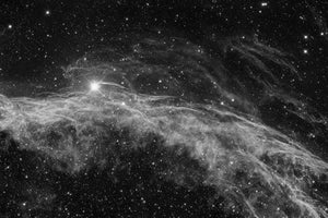 Veil Nebula black and white poster