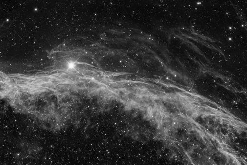 Veil Nebula black and white poster