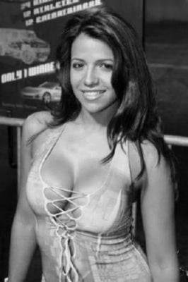 Vida Guerra black and white poster