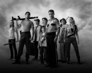 Walking Dead black and white poster