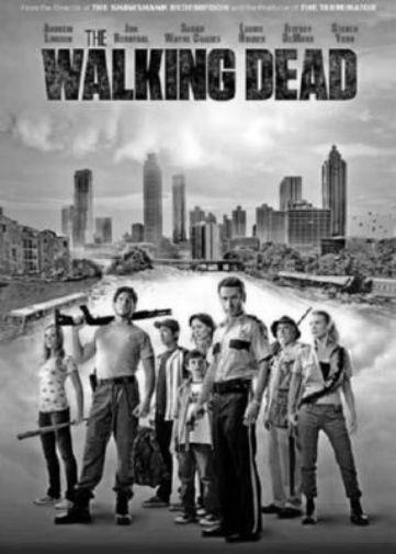 Walking Dead black and white poster