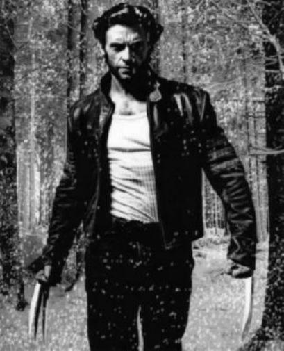 Hugh Jackman black and white poster