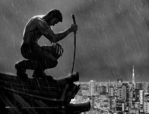 Wolverine black and white poster