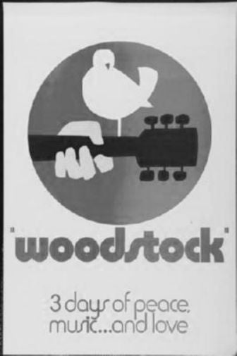 Woodstock poster Black and White poster for sale cheap United States USA