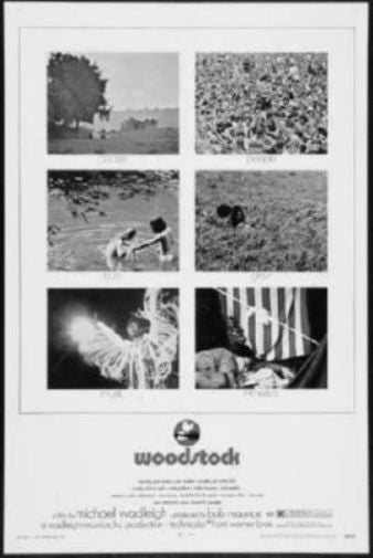 Woodstock black and white poster
