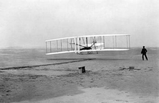 Wright Brothers black and white poster