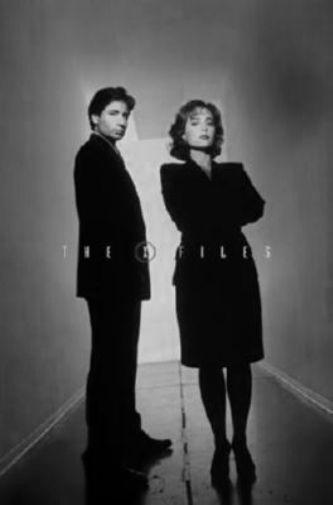 The X Files black and white poster