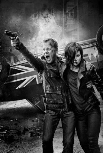 24 Live Another Day black and white poster