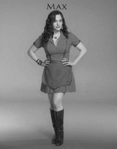 2 Broke Girls black and white poster
