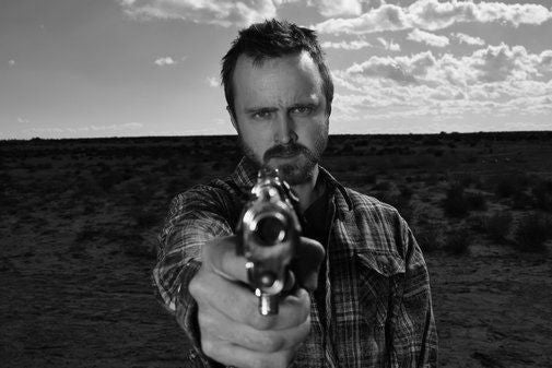 Aaron Paul black and white poster