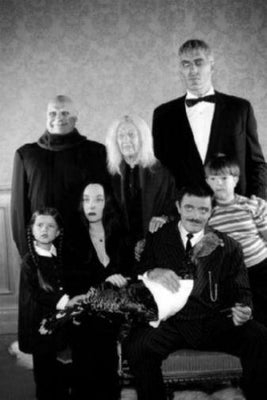 Addams Family Poster Black and White Poster On Sale United States