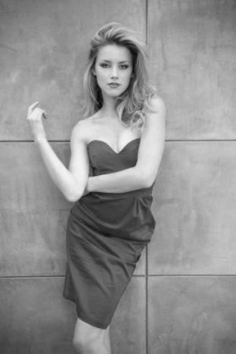 Amber Heard Poster Black and White Poster 27