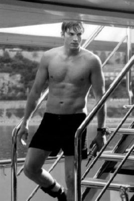 Ashton Kutcher Poster Black and White Poster On Sale United States