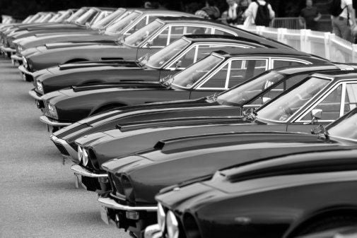 Aston Martin Poster Black and White Mini Poster 11"x17"