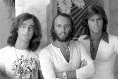 Bee Gees black and white poster