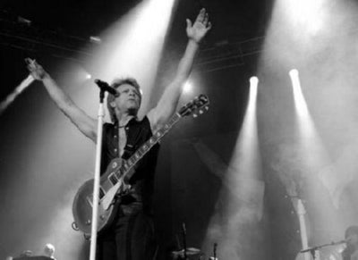 Bon Jovi black and white poster