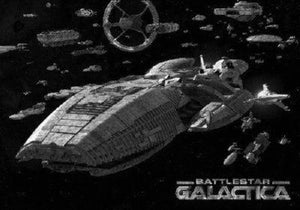 Battlestar Galactica Fleet Poster Black and White Poster 27"x40"