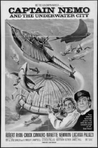 Captain Nemo Poster Black and White Poster 24x36 The Poster Depot