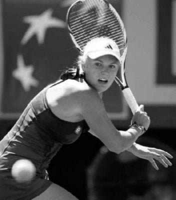 Caroline Wozniacki Black and White Metal Poster Choose Style The Poster Depot