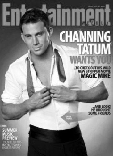 Channing Tatum black and white poster