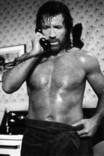 Chuck Norris black and white poster