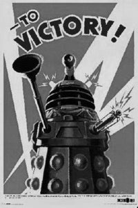 Dalek To Victory Poster Black and White Mini Poster 11"x17"