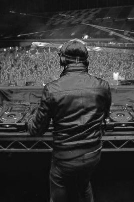 David Guetta black and white poster