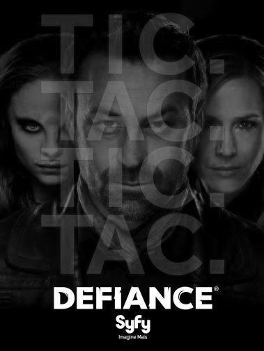 Defiance black and white poster