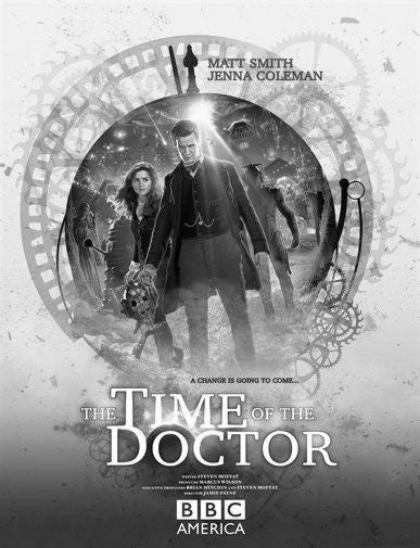 Doctor Who black and white poster