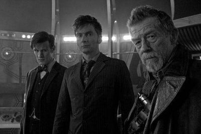 Doctor Who black and white poster