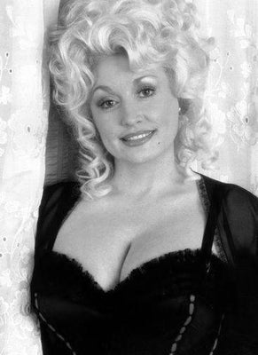 Dolly Parton black and white poster