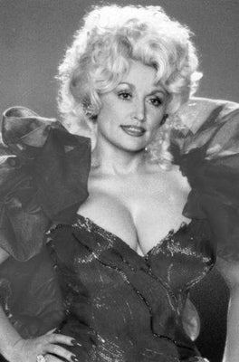 Dolly Parton black and white poster