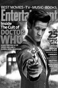 Dr Who Celebrity Weekly Cover black and white poster