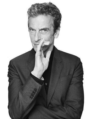 Peter Capaldi black and white poster