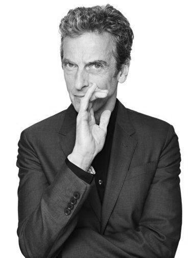 Peter Capaldi black and white poster