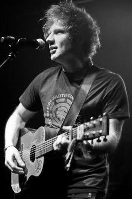 Ed Sheeran black and white poster