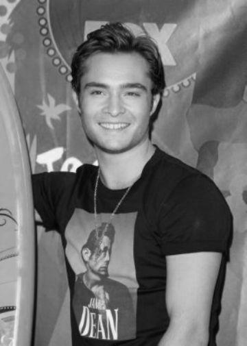 Ed Westwick black and white poster