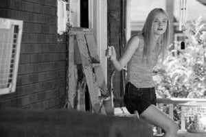 Elle Fanning black and white poster