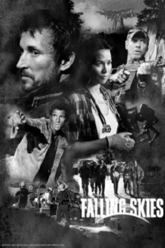 Falling Skies black and white poster