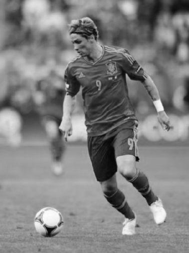 Fernando Torres black and white poster
